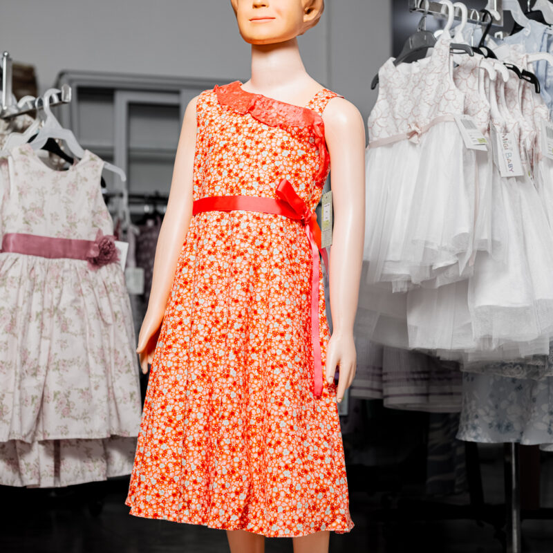 Kidz Ditsy Floral Dress Peach