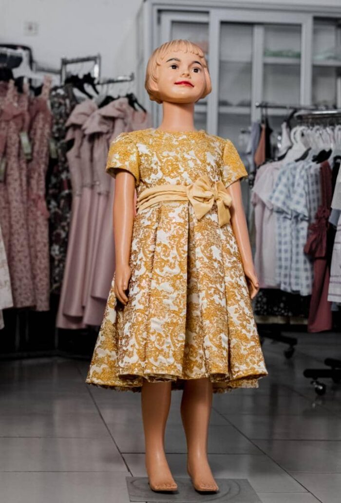 MIGIBaby Gold Brocade Dress