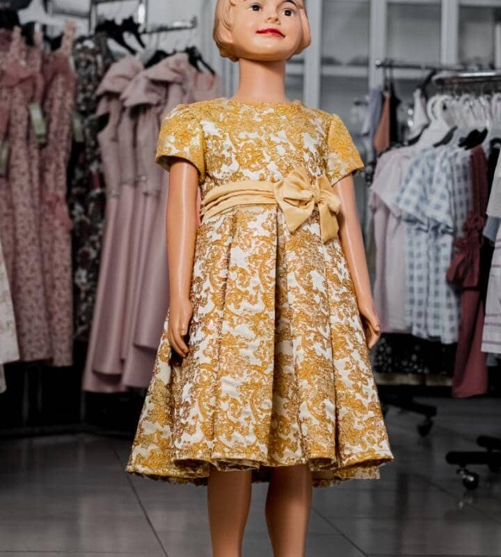 MIGIBaby Gold Brocade Dress